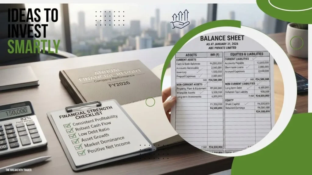 कंपनी फंडामेंटल एनालिसिस के लिए बैलेंस शीट और फाइनेंशियल चेकलिस्ट