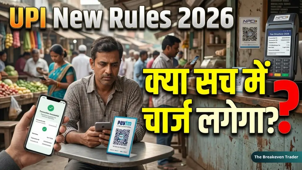 UPI New Rules 2026: क्या सच में चार्ज लगेगा? - The Breakeven Trader